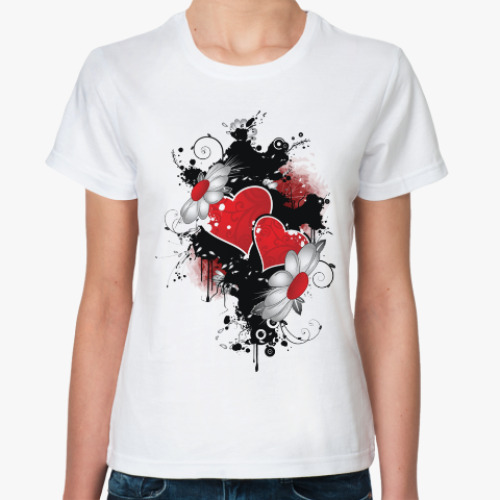 Классическая футболка Сердца