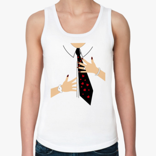 Женская майка с принтом Галстук