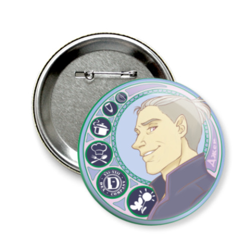 Значок 58мм с принтом Джек