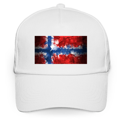 Кепка бейсболка с принтом 'Норвежский флаг'