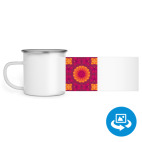 Кружка металлическая белая (круговая запечатка)