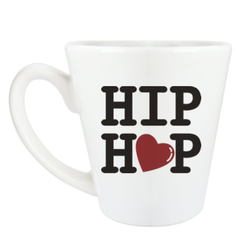 Чашка Латте с принтом Люблю хип-хоп