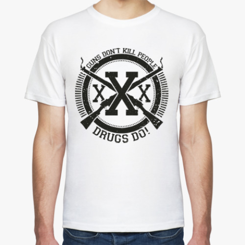 Футболка с принтом Straight Edge / Guns Dont Kill People