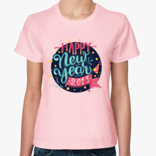 Женская футболка с принтом New Year