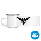 Кружка металлическая белая (круговая запечатка)