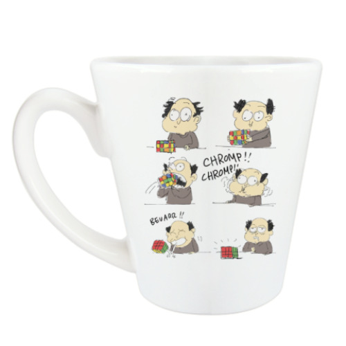 Чашка Латте с принтом Кубик Рубика | Rubiks Cube