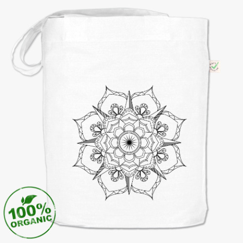 Сумка шоппер с принтом Мандала-раскраска