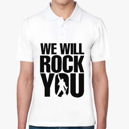 Рубашка поло с принтом Фредди Меркури. Рок музыка