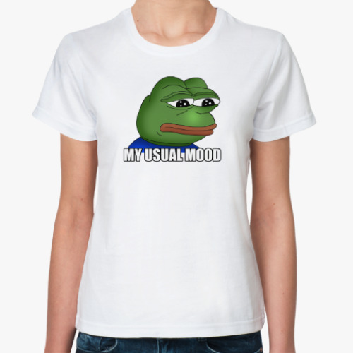 Классическая футболка с принтом Лягушонок Пепе