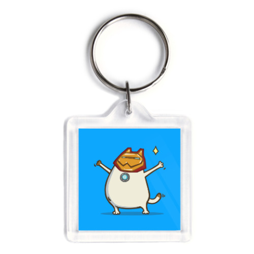 Брелок с принтом Айронкот — Пятничный Котик №32