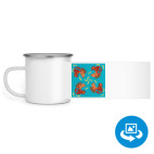 Кружка металлическая белая (круговая запечатка)