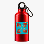 Металлическая бутылка 400 мл UV-DTF