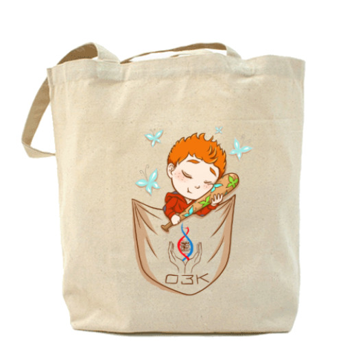 Сумка шоппер с принтом Лаки в кармашке