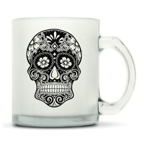 Кружка матовая Стильный череп