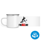 Кружка металлическая белая (круговая запечатка)