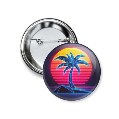 Значок 37мм Retro пальма