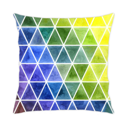 Подушка с принтом Весна в горах