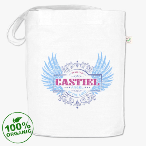 Сумка шоппер с принтом Кастиэль Сверхъестественное