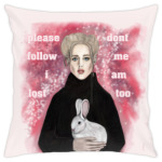 девушка с кроликом