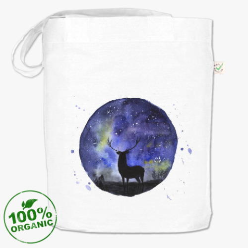 Сумка шоппер с принтом Северный олень