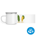 Кружка металлическая белая (круговая запечатка)