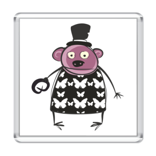 Магнит с принтом  'Медвед'