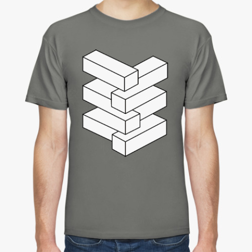 Футболка с принтом Невозможные бруски