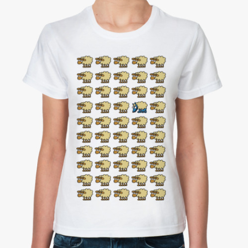 Классическая футболка с принтом Ошибка выборки