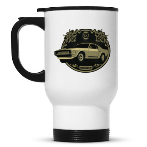 Кружка-термос с принтом Muscle car