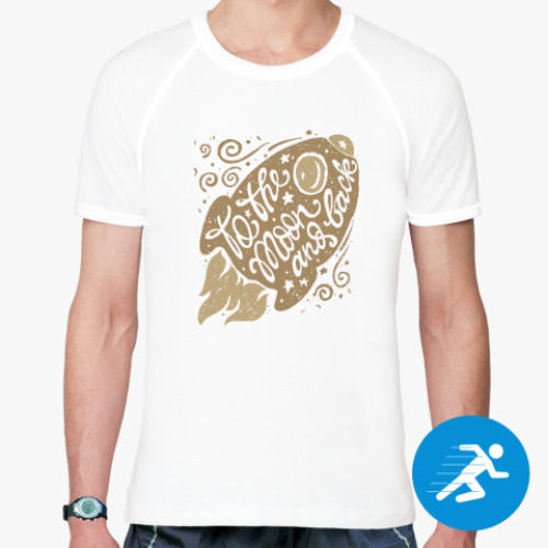 Спортивная футболка с принтом ракета