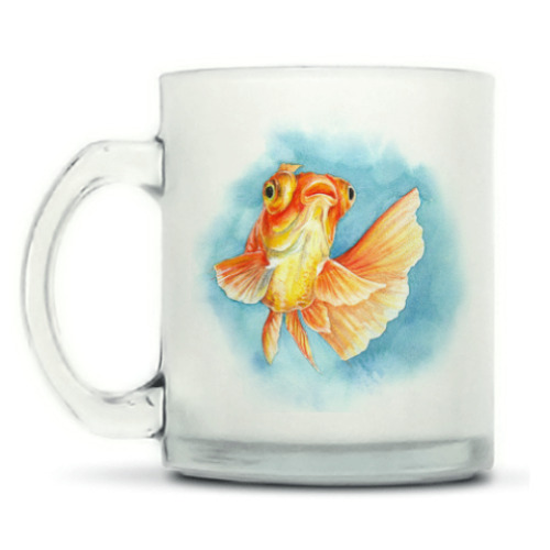 Кружка матовая с принтом Золотая рыбка