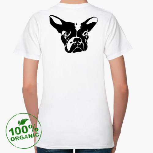 Женская футболка из органик-хлопка с принтом собака
