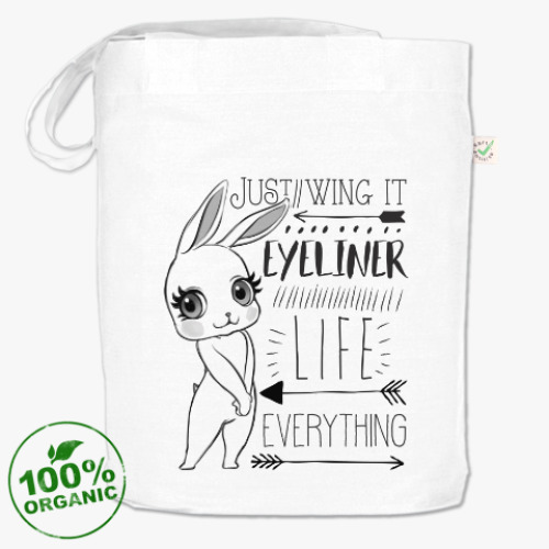 Сумка шоппер с принтом Зайка Луна