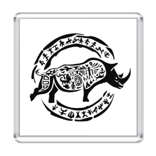 Магнит Африканский носорог, трайбл