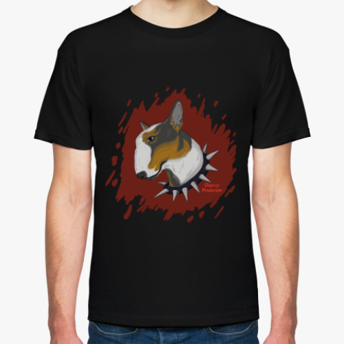 Футболка с принтом Olekseyproduction Бультерьер