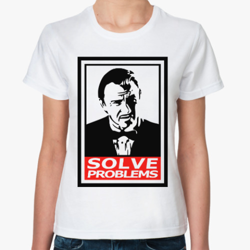 Классическая футболка с принтом Мистер Вульф (Криминальное Чтиво)