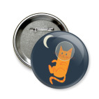 Значок 58 мм Кот-Космонавт