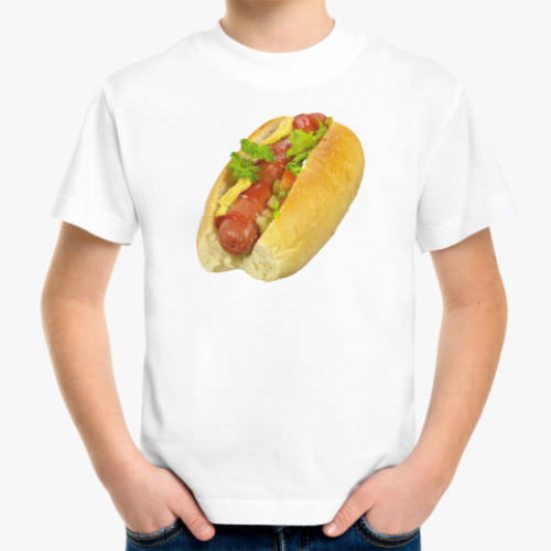 Детская футболка с принтом  Хот-Дог