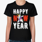 Классическая женская футболка HAPPY NEW YEAR