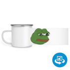 Кружка металлическая белая (круговая запечатка)