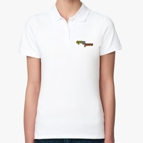 Женская рубашка поло (печать) с принтом 16 лет UGW
