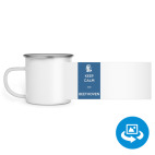 Кружка металлическая белая (круговая запечатка)