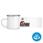 Кружка металлическая белая (круговая запечатка)