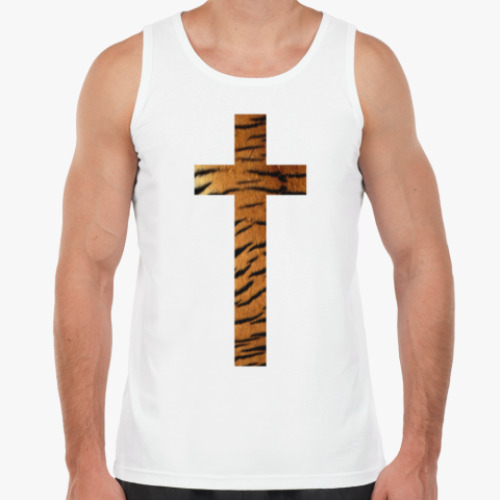 Майка с принтом крест с текстурой
