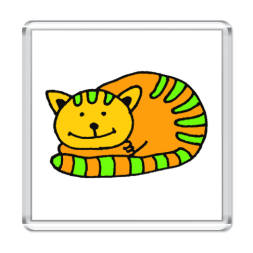 Магнит с принтом  Кот Патрик