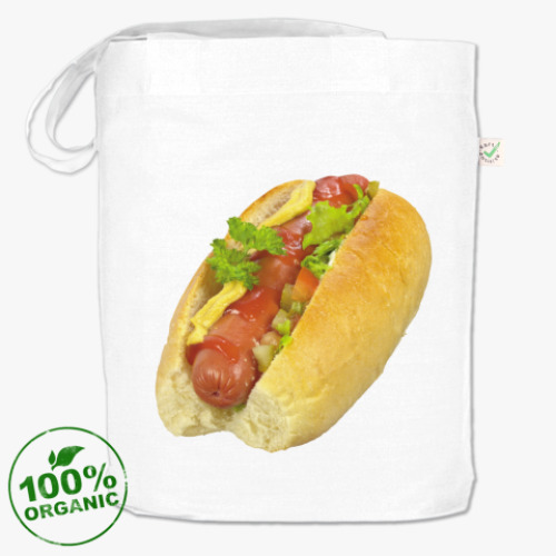 Сумка шоппер с принтом  Хот-Дог