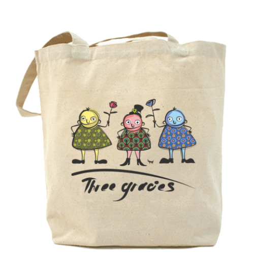 Сумка шоппер с принтом 'Три грации'