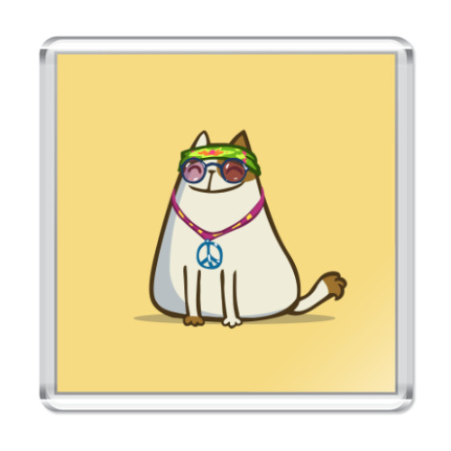 Магнит с принтом Пятничный Котик №17