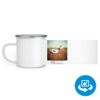 Кружка металлическая белая (круговая запечатка)