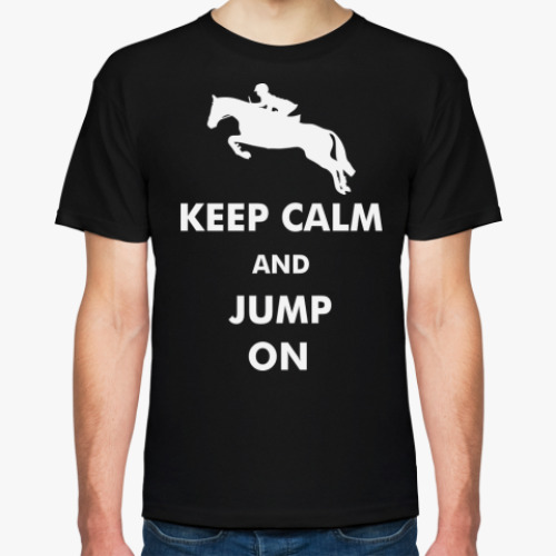 Футболка с принтом Конный спорт - Jump On!